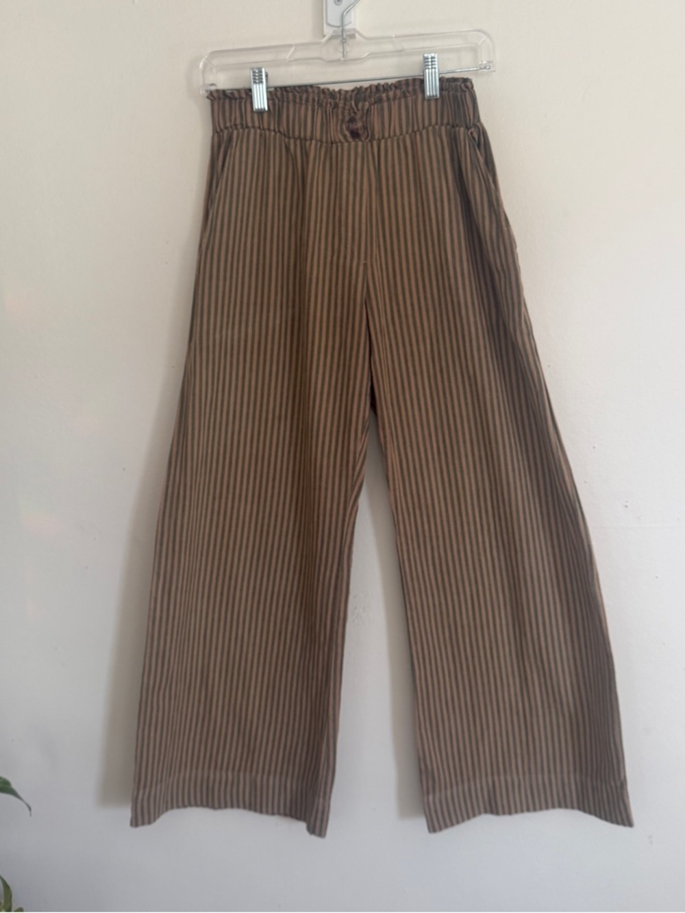 LA Relaxed Washed Stripe Trouser - Brown Stripe (size XS)
